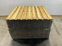 Jumbo tuinscherm 180x180 cm 17-planks - geschaafd en groen geïmpregneerd (22x) - afbeelding 3 van  7