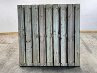 Jumbo tuinscherm 180x180 cm 17-planks - geschaafd en groen geïmpregneerd (5x) - afbeelding 2 van  7