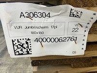 Jumbo tuinscherm 180x180 cm 17-planks - geschaafd en groen geïmpregneerd (5x) - afbeelding 6 van  7