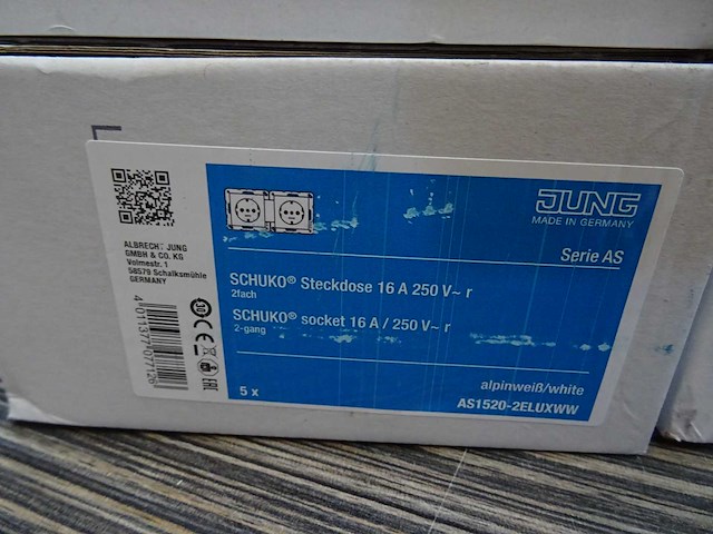 Jung - as1520-2eluxww - wandcontactdoos (25x) - afbeelding 2 van  2