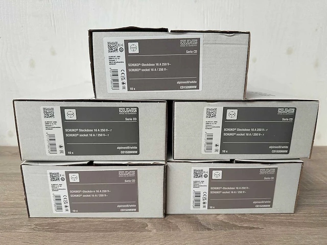 Jung - serie cd - cd1520nww - wandcontactdoos (50x) - afbeelding 1 van  1