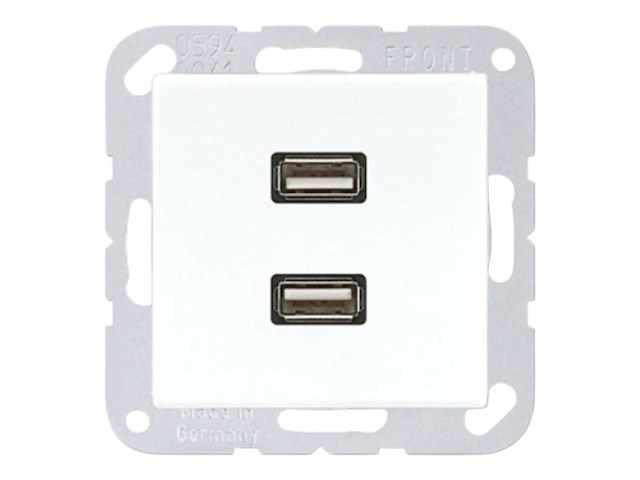 Jung a/as range - usb wandcontactdoos maa1153ww (x28) - afbeelding 1 van  4