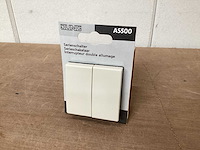 Jung as500 schakelaar inbouw, dubbele serieschakelaar (30x) - afbeelding 1 van  2