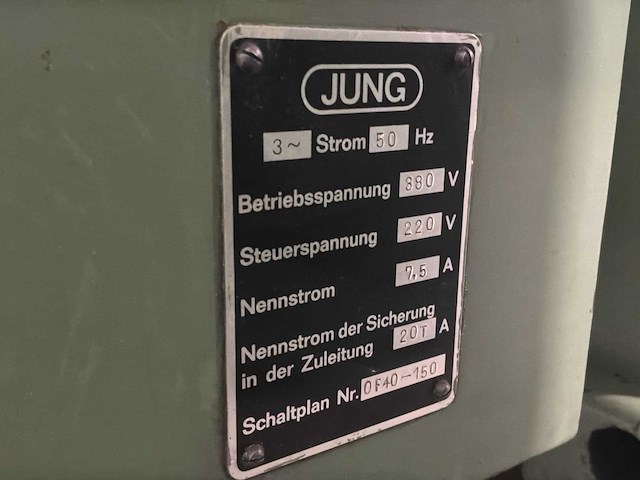 Jung f40 vlakslijpmachine - afbeelding 11 van  19