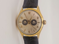 Junghans ww2 waffen ss 20 micron gouden herenhorloge - totenkopf - afbeelding 1 van  6