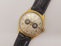 Junghans ww2 waffen ss 20 micron gouden herenhorloge - totenkopf - afbeelding 2 van  6