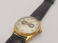 Junghans ww2 waffen ss 20 micron gouden herenhorloge - totenkopf - afbeelding 3 van  6