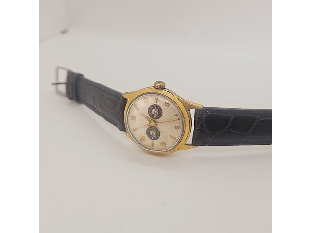 Junghans ww2 waffen ss 20 micron gouden herenhorloge - totenkopf - afbeelding 5 van  6