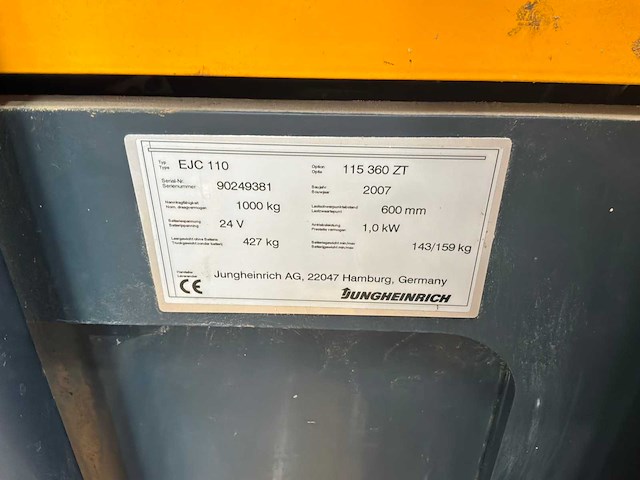 Jungheinrich - 2007 - stapelaar - afbeelding 3 van  15