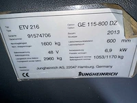 Jungheinrich - 2013 - etv216 - reach truck - afbeelding 10 van  15