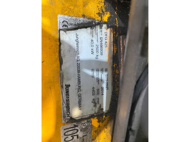 Jungheinrich - 2014 - dfg425 - vorkheftruck - afbeelding 3 van  13