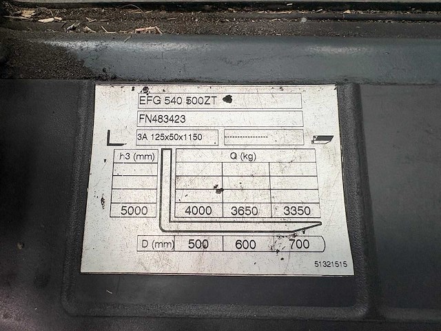 Jungheinrich - 2014 - efg 540 ge-500zt - vorkheftruck - afbeelding 5 van  22