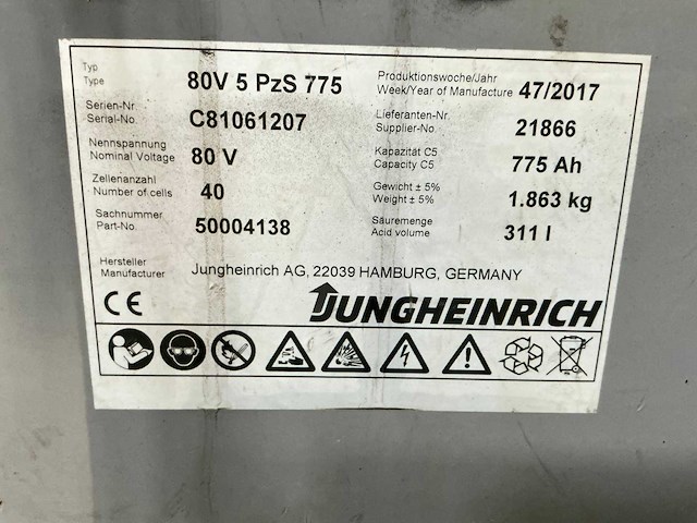 Jungheinrich - 2017 - èfg535k - vorkheftruck - afbeelding 3 van  19