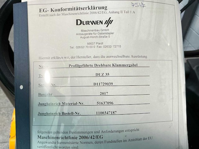 Jungheinrich - 2017 - èfg535k - vorkheftruck - afbeelding 8 van  19