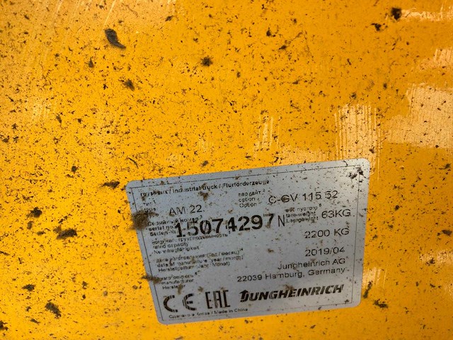 Jungheinrich - 2019 - am22 - hand palletwagen 2200kg - afbeelding 2 van  4