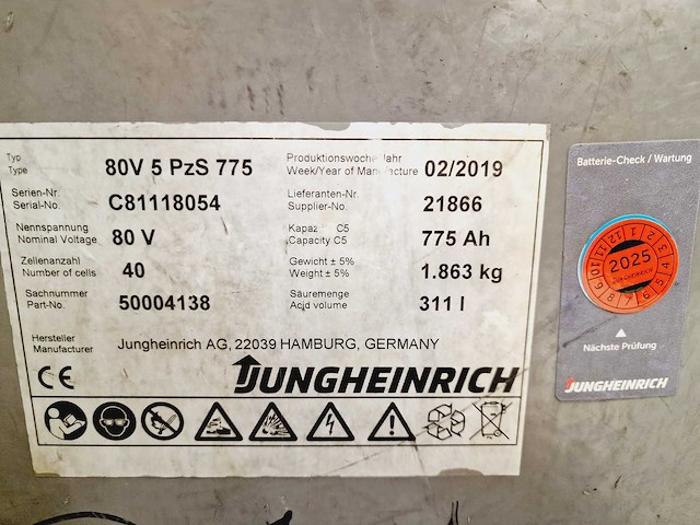 Jungheinrich - 2019 - efg 540ks - vorkheftruck - side-shift - 4e functie - afbeelding 29 van  38