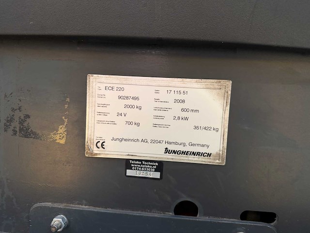 Jungheinrich - ece 220 - orderpicker - afbeelding 21 van  24