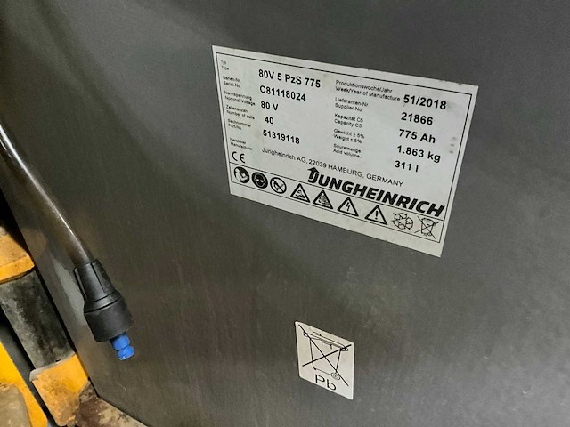 Jungheinrich - efgs30 - vorkheftruck 4.6m - sideshift - acculader - 8469 uur - redspot voor en achter - afbeelding 11 van  23
