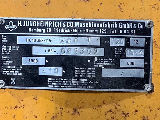 Jungheinrich - lift 28 - elektrische palletwagen - afbeelding 8 van  9
