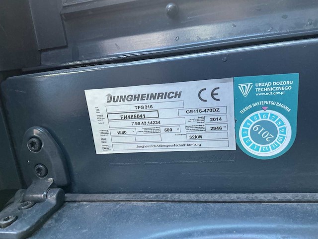Jungheinrich - tgf 316 - forklift trucks - 2014 - afbeelding 12 van  12