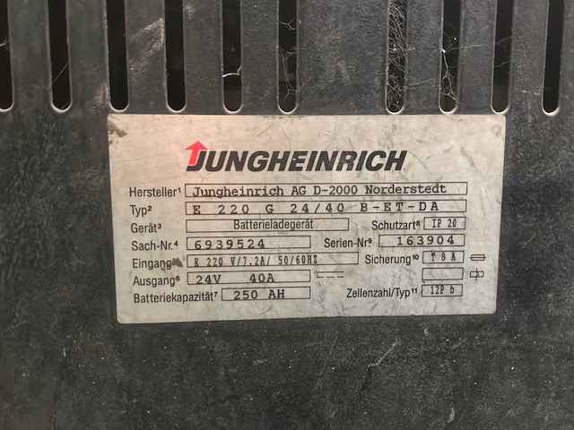 Jungheinrich akkumat acculader - afbeelding 5 van  5