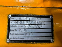 Jungheinrich efg-18 gf - vorkheftruck- triplex - sideshift - freelift - acculader - gekeurd - bluespot - afbeelding 7 van  22