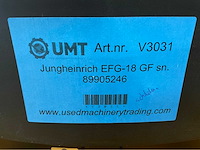 Jungheinrich efg-18 gf - vorkheftruck- triplex - sideshift - freelift - acculader - gekeurd - bluespot - afbeelding 8 van  22