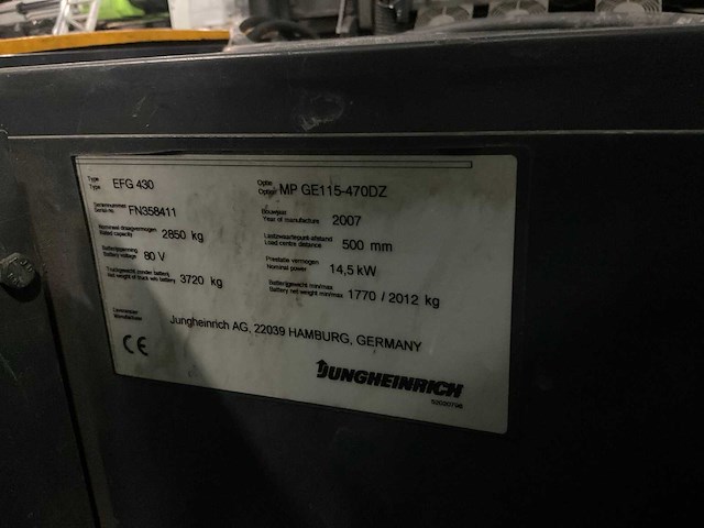 Jungheinrich efg 430 vorkheftruck - afbeelding 10 van  24