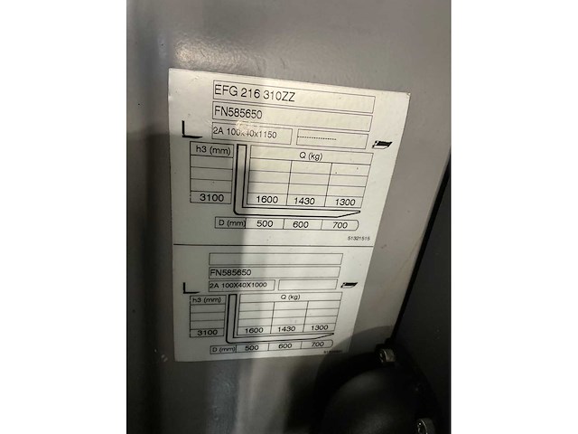 Jungheinrich efg216 - vorkheftruck 2018 - freelift - sideshift - acculader - 4483 uur - accu 2021 - afbeelding 3 van  22