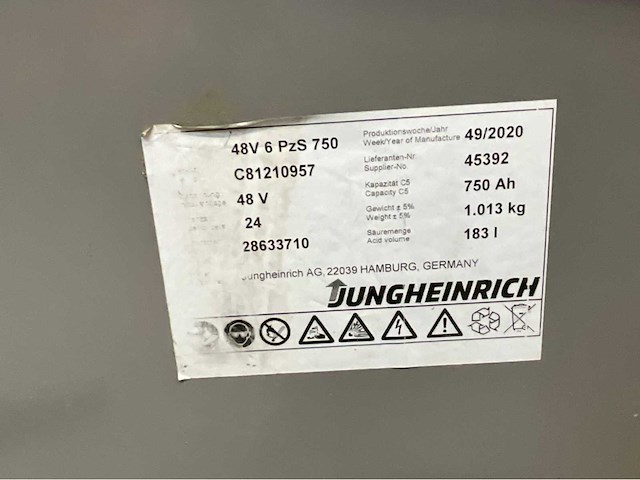 Jungheinrich efg216 vorkheftruck -triplex - freelift - sideshift - acculader - 2020 - afbeelding 6 van  17