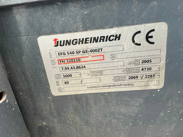 Jungheinrich efg540 vorkheftruck elektrisch - afbeelding 5 van  13