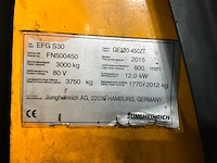 Jungheinrich efgs30 - vorkheftruck 4.6m - sideshift - acculader - 8469 uur - redspot voor en achter - afbeelding 4 van  23