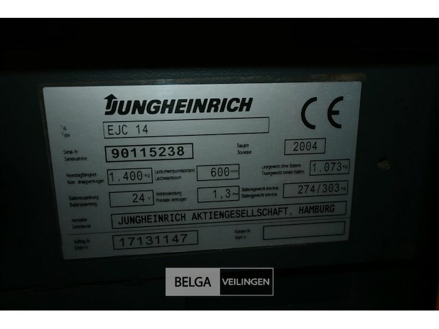 Jungheinrich elektrische stapelaar - afbeelding 16 van  17
