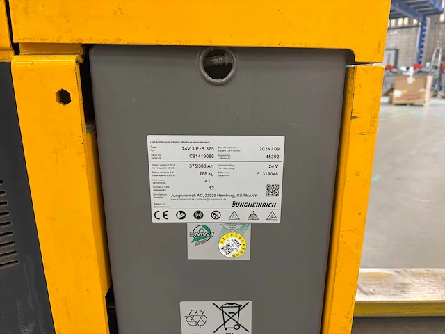 Jungheinrich ere 225 elektrische pallettruck met bestuurdersplatform – 2.500 kg - afbeelding 10 van  13