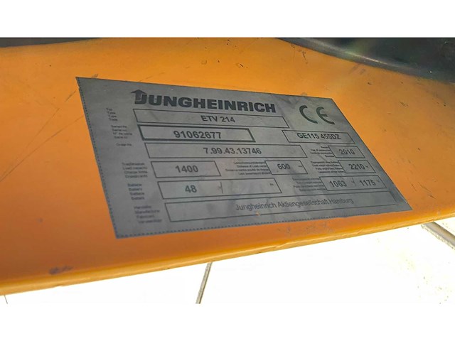 Jungheinrich etv 214 reach heftruck - afbeelding 3 van  11