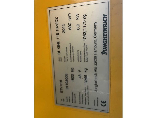 Jungheinrich etv 318 reach truck triplex - freelift - afbeelding 9 van  21