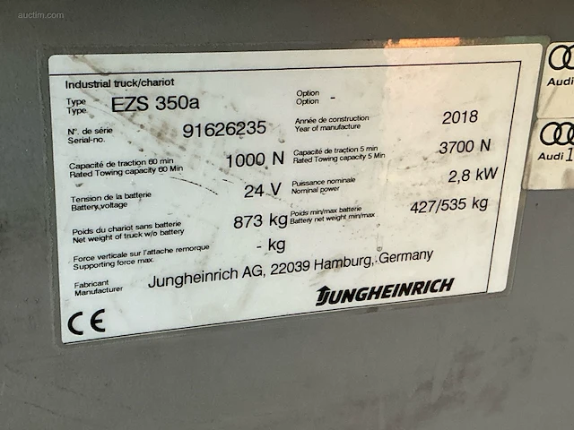 Jungheinrich ezs-350-a-ftf elektrische trekker - afbeelding 12 van  13