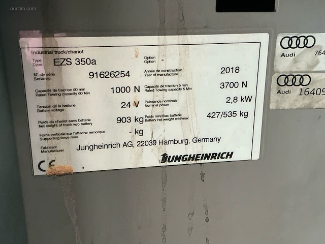 Jungheinrich ezs-350-a-ftf elektrische trekker - afbeelding 2 van  10