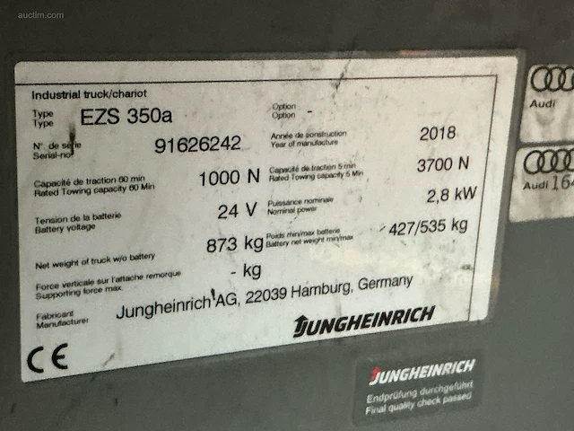 Jungheinrich ezs-350-a-ftf elektrische trekker - afbeelding 3 van  14