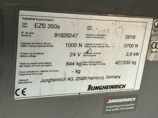 Jungheinrich ezs-350-a-ftf elektrische trekker - afbeelding 13 van  13
