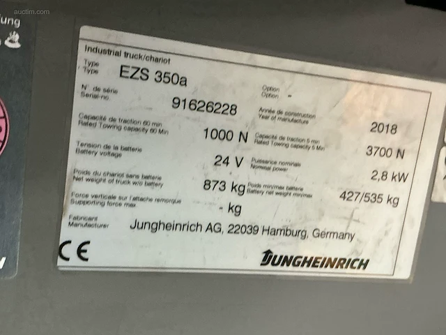 Jungheinrich ezs-350-a-ftf elektrische trekker - afbeelding 2 van  14