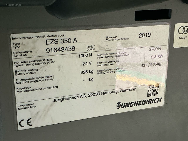 Jungheinrich ezs-350-a-ftf elektrische trekker - afbeelding 11 van  12