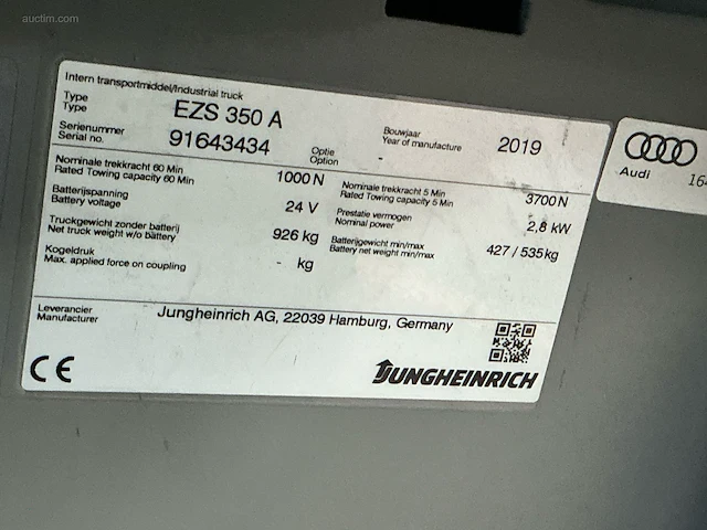 Jungheinrich ezs-350-a-ftf elektrische trekker - afbeelding 4 van  16