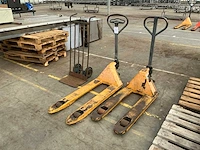 Jungheinrich hand hydraulische palletwagen en steekkar (3x)