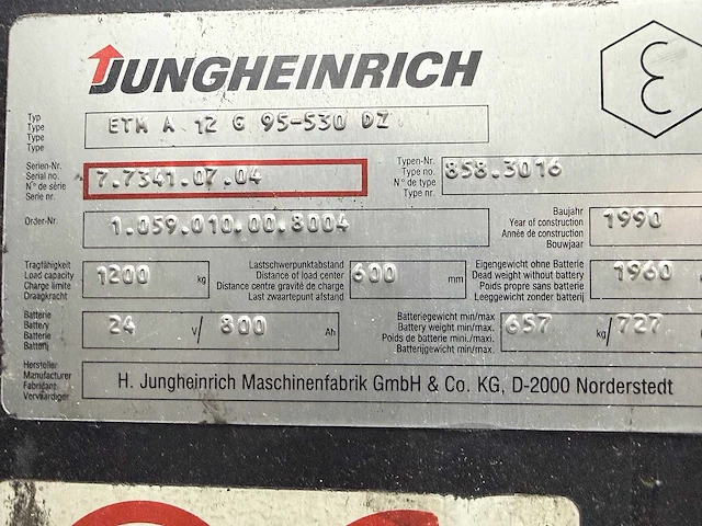 Jungheinrich heftruck, hefhoogte 535cm. accu 2026! weinig uren, 4855uur - afbeelding 5 van  13