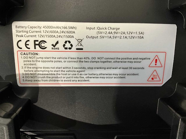 Jungwille - 2026 - 12/24 volt - startbooster / powerbank - afbeelding 9 van  9