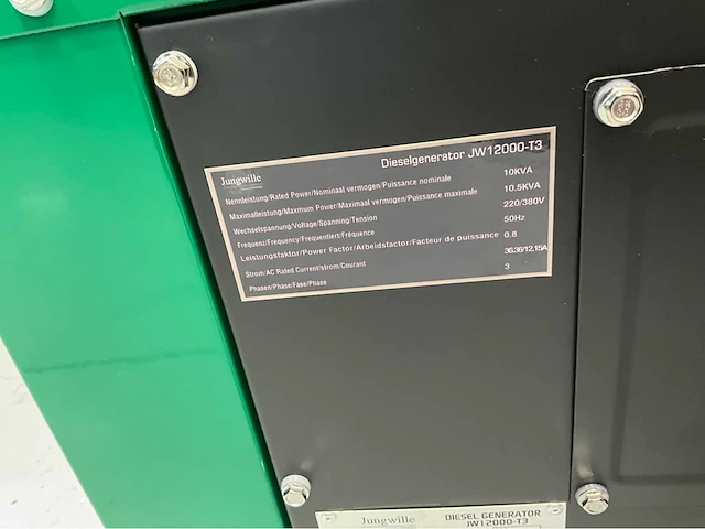 Jungwille jw12000-t3 - generator - 10 kva - 3000tpm - afbeelding 2 van  22