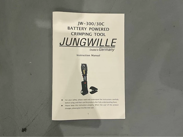 Jungwille jw300/30c elektrische krimptang - afbeelding 9 van  9