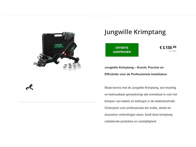 Jungwille jw300/30c elektrische krimptang - afbeelding 1 van  9