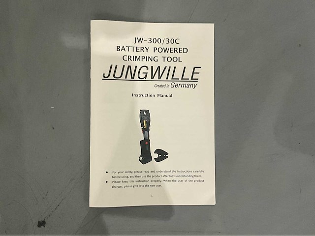 Jungwille jw300/30c elektrische krimptang - afbeelding 3 van  3